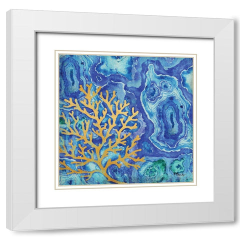 Agate Shell III White Modern Wood Framed Art Print with Double Matting by Brent, Paul