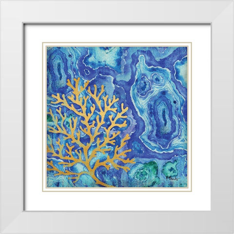 Agate Shell III White Modern Wood Framed Art Print with Double Matting by Brent, Paul