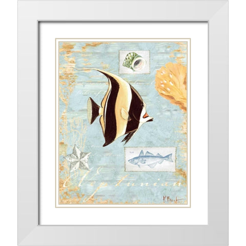Neptunian White Modern Wood Framed Art Print with Double Matting by Brent, Paul
