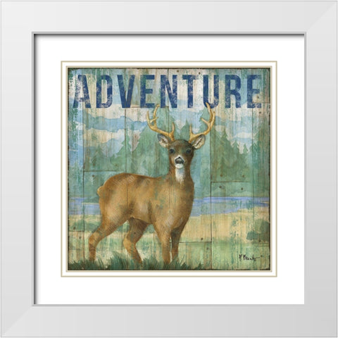 Adventure Lodge I White Modern Wood Framed Art Print with Double Matting by Brent, Paul