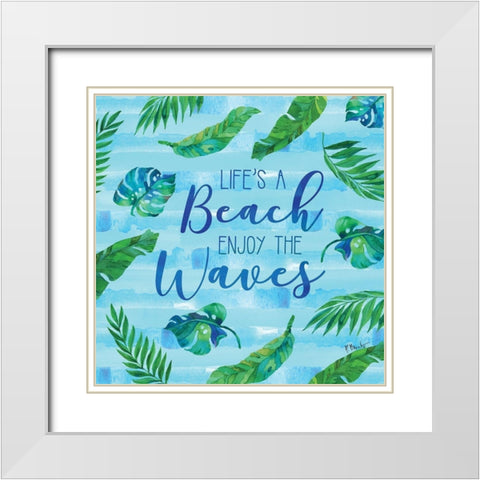 Beach Inspiration II White Modern Wood Framed Art Print with Double Matting by Brent, Paul