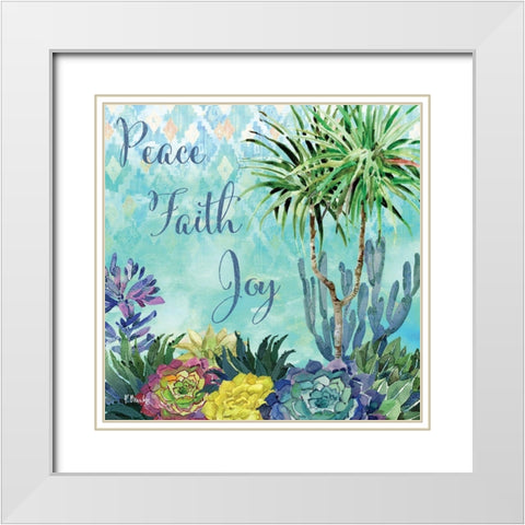 Succulent Inspiration I White Modern Wood Framed Art Print with Double Matting by Brent, Paul