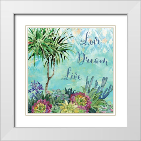Succulent Inspiration II White Modern Wood Framed Art Print with Double Matting by Brent, Paul