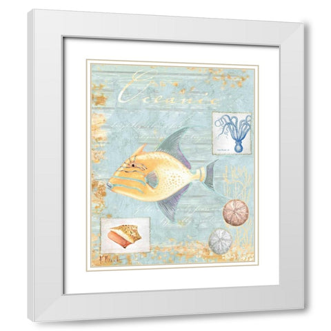 Oceanic White Modern Wood Framed Art Print with Double Matting by Brent, Paul