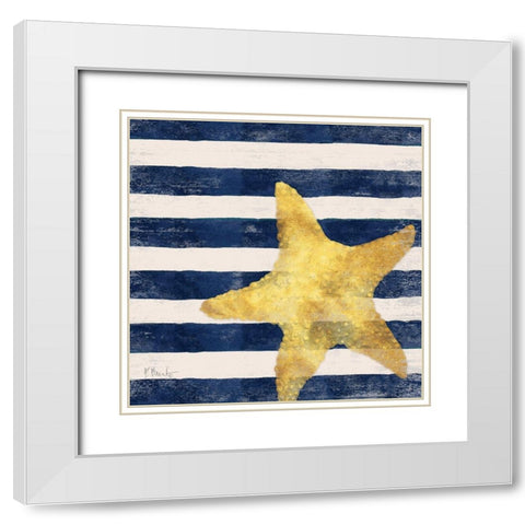 Savvy Shore II White Modern Wood Framed Art Print with Double Matting by Brent, Paul