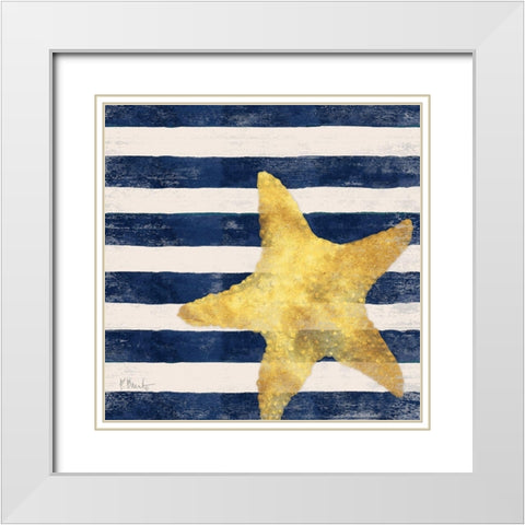 Savvy Shore II White Modern Wood Framed Art Print with Double Matting by Brent, Paul