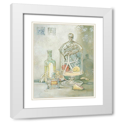 Amenities II White Modern Wood Framed Art Print with Double Matting by Brent, Paul