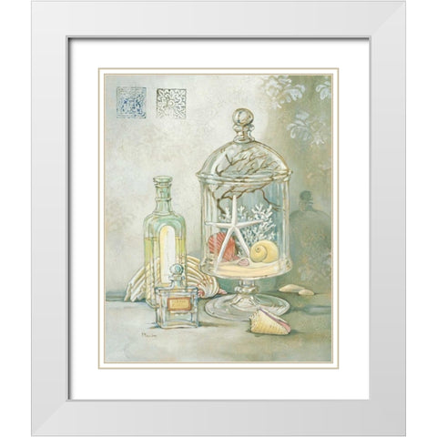 Amenities II White Modern Wood Framed Art Print with Double Matting by Brent, Paul