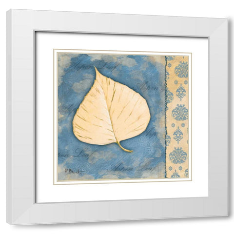 Leaf Oasis II White Modern Wood Framed Art Print with Double Matting by Brent, Paul