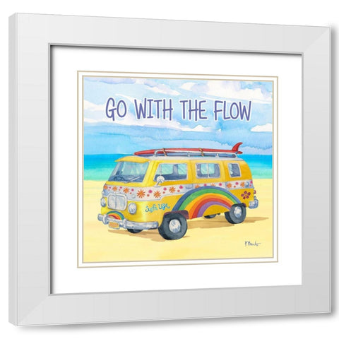 Surf Voyage II White Modern Wood Framed Art Print with Double Matting by Brent, Paul
