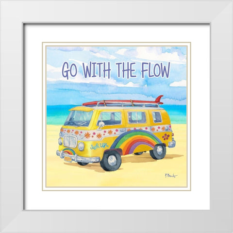 Surf Voyage II White Modern Wood Framed Art Print with Double Matting by Brent, Paul