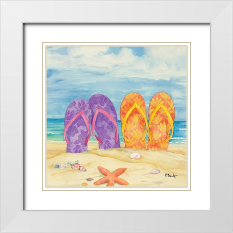Toes in the Sand I White Modern Wood Framed Art Print with Double Matting by Brent, Paul