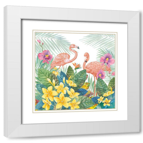 Tropical Fresh I White Modern Wood Framed Art Print with Double Matting by Brent, Paul