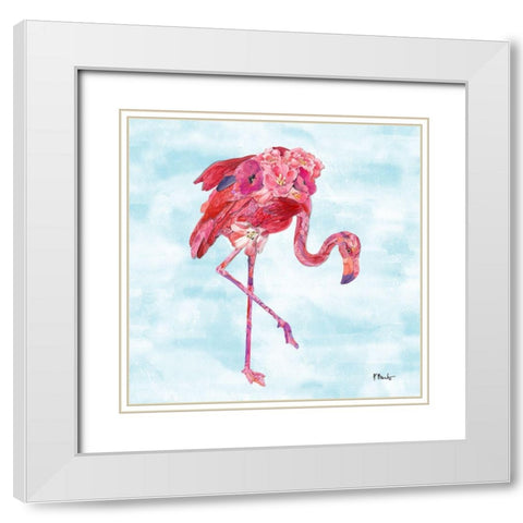 Feathered I White Modern Wood Framed Art Print with Double Matting by Brent, Paul