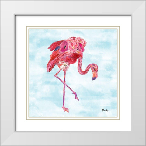 Feathered I White Modern Wood Framed Art Print with Double Matting by Brent, Paul