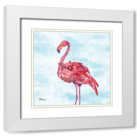 Feathered II White Modern Wood Framed Art Print with Double Matting by Brent, Paul