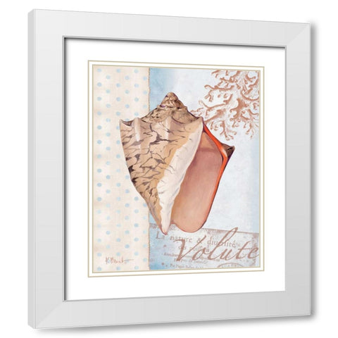 Beachhouse Blue I White Modern Wood Framed Art Print with Double Matting by Brent, Paul