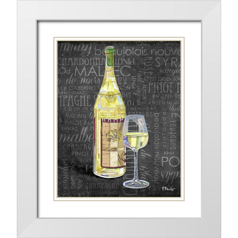 Sundried Wine II White Modern Wood Framed Art Print with Double Matting by Brent, Paul