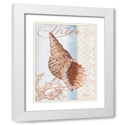 Beachhouse Blue II White Modern Wood Framed Art Print with Double Matting by Brent, Paul