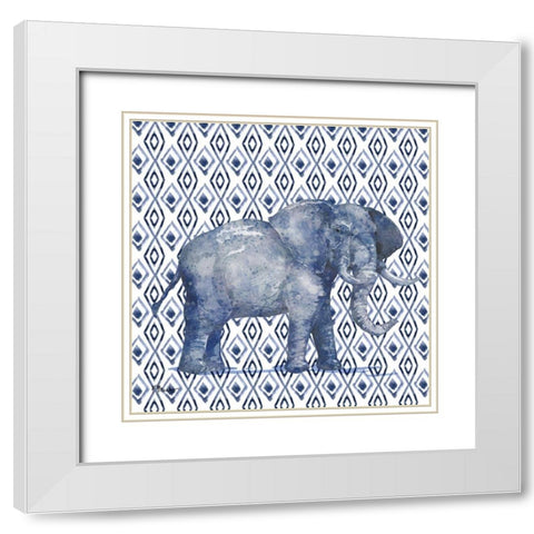 Mud Cloth Animal I White Modern Wood Framed Art Print with Double Matting by Brent, Paul