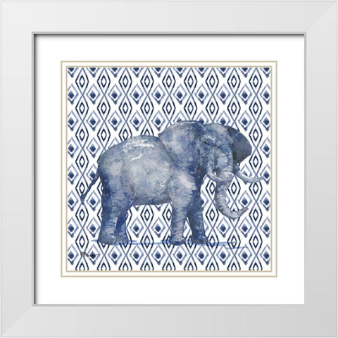 Mud Cloth Animal I White Modern Wood Framed Art Print with Double Matting by Brent, Paul