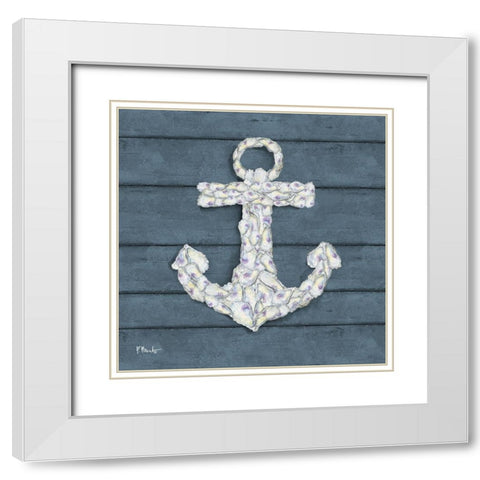 Oyster Cluster I White Modern Wood Framed Art Print with Double Matting by Brent, Paul