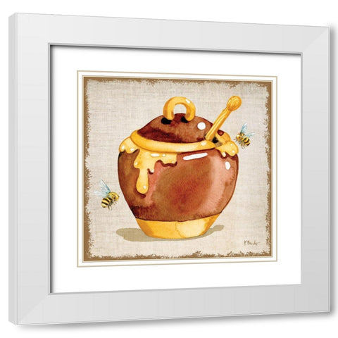 Honey Pot I White Modern Wood Framed Art Print with Double Matting by Brent, Paul