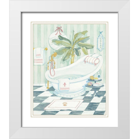 Slipper Tub White Modern Wood Framed Art Print with Double Matting by Brent, Paul