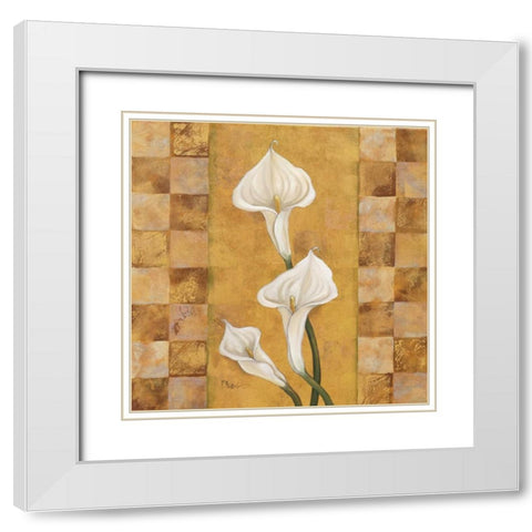 Flora del Rey II White Modern Wood Framed Art Print with Double Matting by Brent, Paul