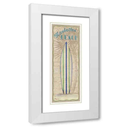 Surf Panel II White Modern Wood Framed Art Print with Double Matting by Brent, Paul