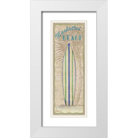 Surf Panel II White Modern Wood Framed Art Print with Double Matting by Brent, Paul