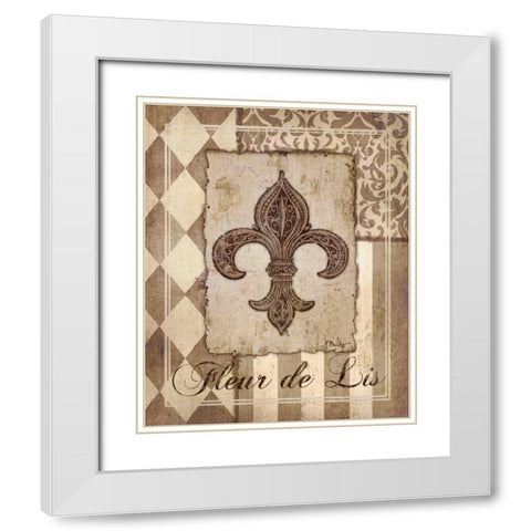 Provencial Collage I White Modern Wood Framed Art Print with Double Matting by Brent, Paul
