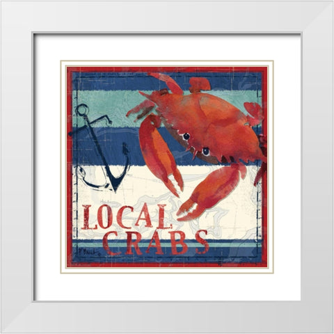 Deep Sea Crab White Modern Wood Framed Art Print with Double Matting by Brent, Paul