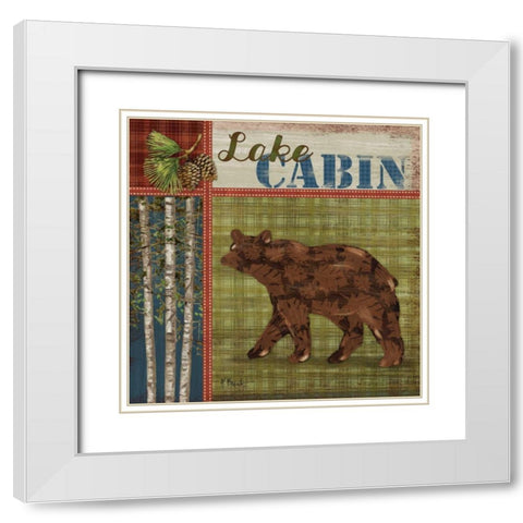 Camp Creek IV White Modern Wood Framed Art Print with Double Matting by Brent, Paul