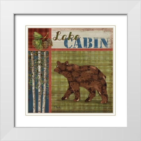 Camp Creek IV White Modern Wood Framed Art Print with Double Matting by Brent, Paul