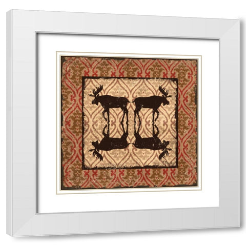 Modern Lodge Spice II White Modern Wood Framed Art Print with Double Matting by Brent, Paul