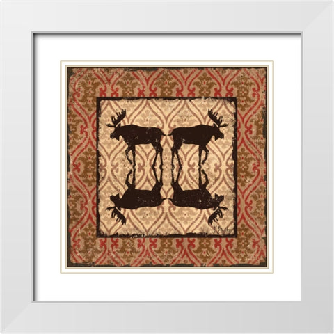 Modern Lodge Spice II White Modern Wood Framed Art Print with Double Matting by Brent, Paul
