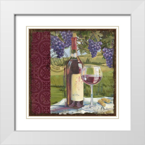 At the Vineyard I White Modern Wood Framed Art Print with Double Matting by Brent, Paul