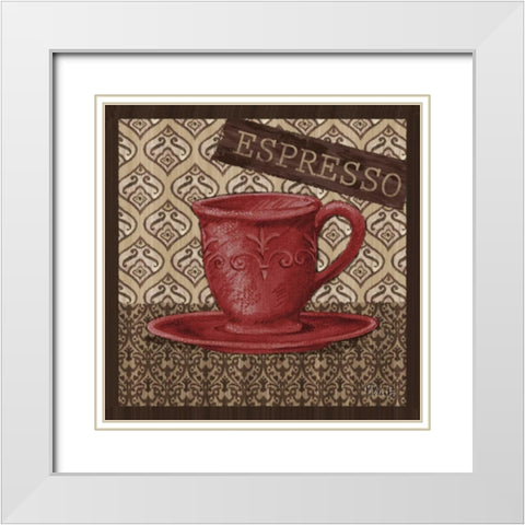 Barista II White Modern Wood Framed Art Print with Double Matting by Brent, Paul