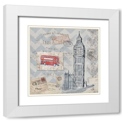 Bon Voyage II White Modern Wood Framed Art Print with Double Matting by Brent, Paul