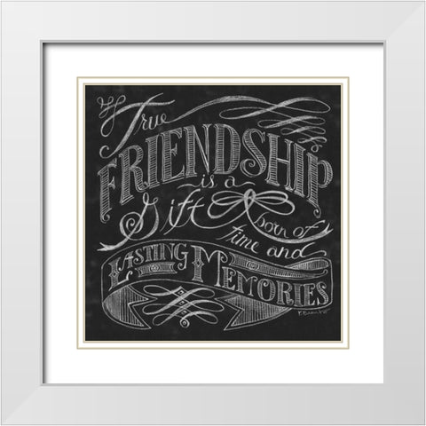 True Friendship White Modern Wood Framed Art Print with Double Matting by Brent, Paul