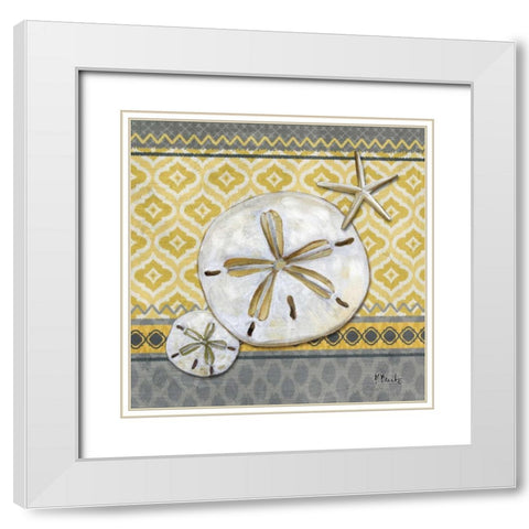 Santa Cruz Shells II White Modern Wood Framed Art Print with Double Matting by Brent, Paul