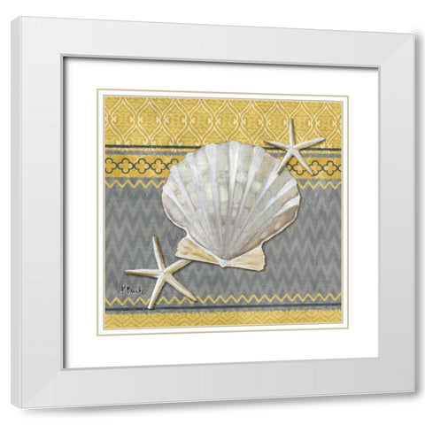 Santa Cruz Shells III White Modern Wood Framed Art Print with Double Matting by Brent, Paul