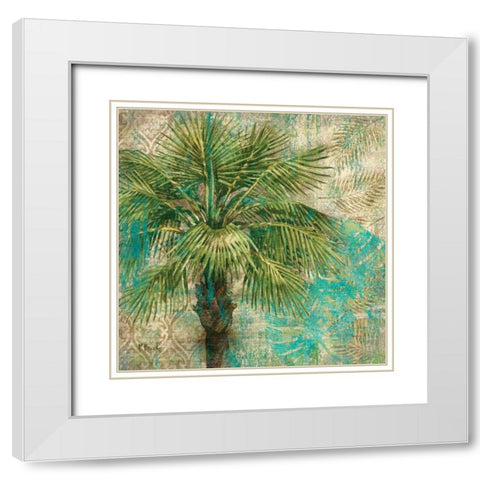 Aqua Escape I White Modern Wood Framed Art Print with Double Matting by Brent, Paul