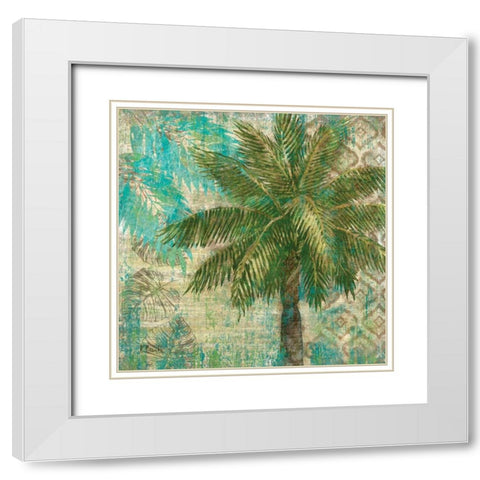 Aqua Escape II White Modern Wood Framed Art Print with Double Matting by Brent, Paul