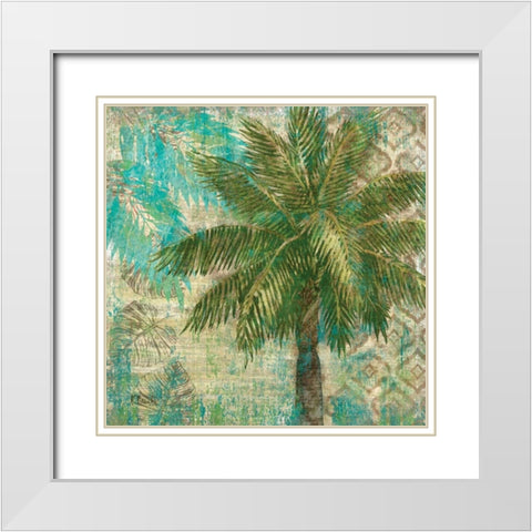 Aqua Escape II White Modern Wood Framed Art Print with Double Matting by Brent, Paul