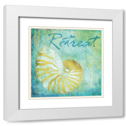 Caribbean Shells I White Modern Wood Framed Art Print with Double Matting by Brent, Paul