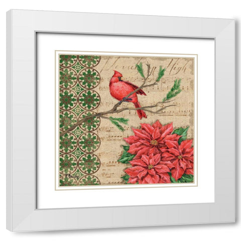 Burlap Holiday III White Modern Wood Framed Art Print with Double Matting by Brent, Paul