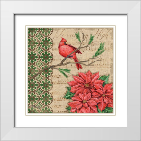 Burlap Holiday III White Modern Wood Framed Art Print with Double Matting by Brent, Paul