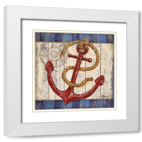 Knotical I White Modern Wood Framed Art Print with Double Matting by Brent, Paul